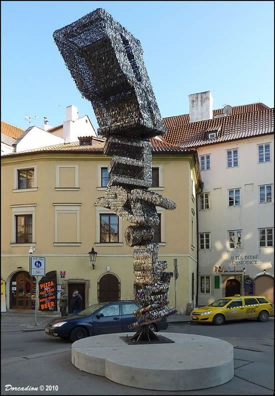 The Key Sculpture at Prague Amusing